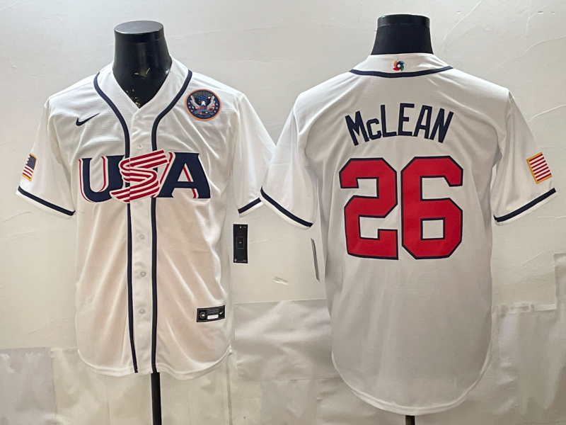 Men 2026 World cup white MLB Nike jersey 0037